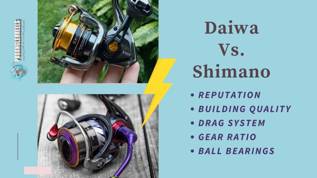 Daiwa Vs. Shimano

Reputation
Building Quality
Drag System
Gear RatioBall Bearings